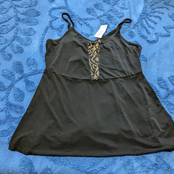 Torrid 0 Black Nude Lace Peplum Stretch NWT - Picture 1 of 3